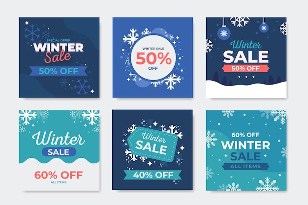 Publicaciones de instagram de rebajas de invierno
