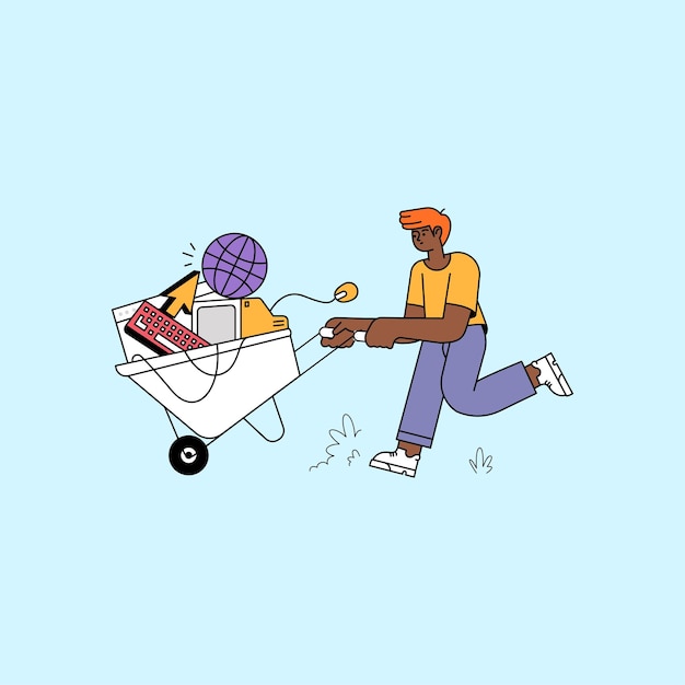 Publicar ilustraciones vectoriales de correo para diferentes tipos de negocios