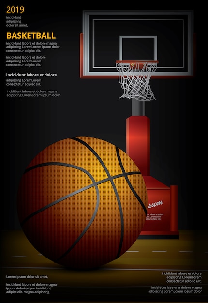 Vector publicidad de carteles de baloncesto