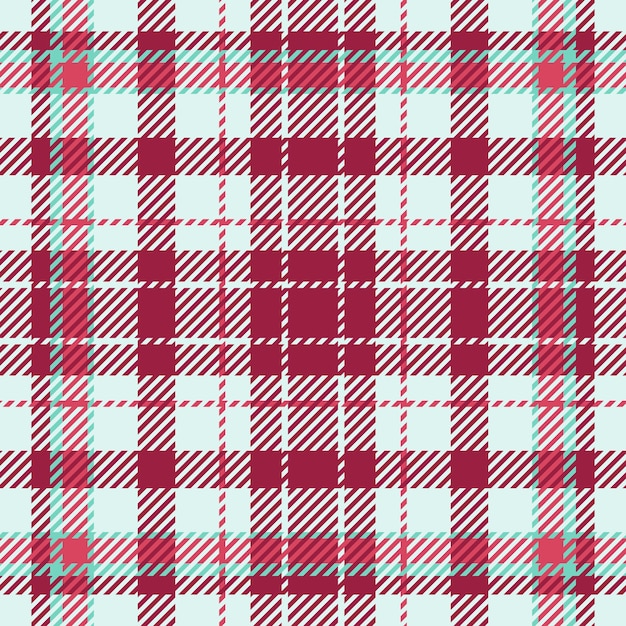 Publicidad comprobación de fondo vectorial textura de tela escasa tartan patrón de cuadros sin costura gráfico textil en colores rojos y claros
