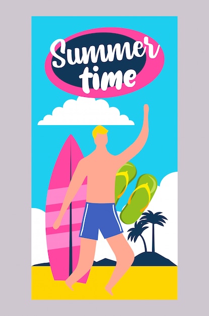 Vector publicidad de rebajas de verano