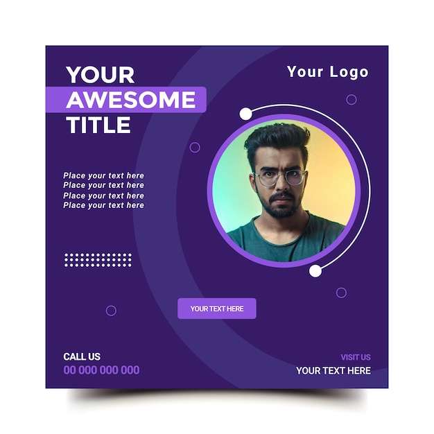 Se puede editar la plantilla de banner de redes sociales modernas Banner de publicación de redes sociales de negocios web promocionales