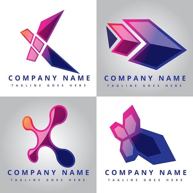 Vector se puede utilizar un increíble diseño de logotipo colorido para medios creativos y otros