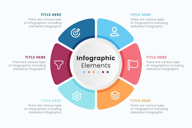 Vector se puede utilizar una plantilla de diseño infográfico de círculo vectorial con íconos para la presentación de diagramas de proceso