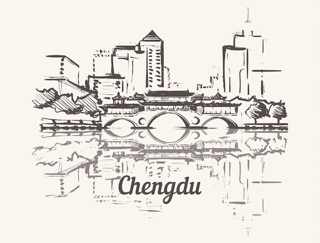 Puente Anshun paisaje de chengdu