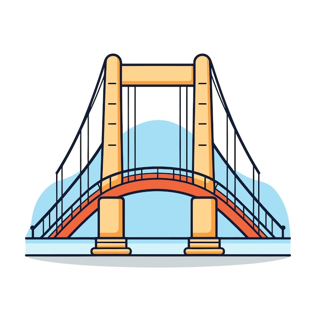 Vector un puente con una imagen de un puente que dice 