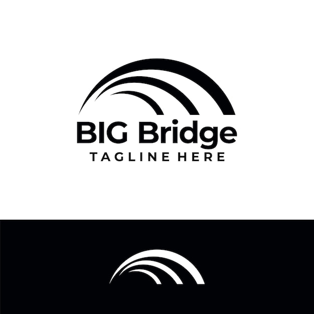 Puente logo icono vector aislado
