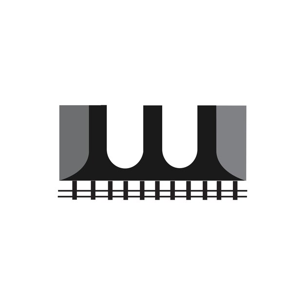 puente, logotipo, vector