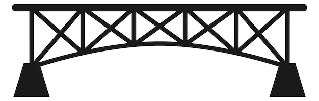 puente, negro, silueta, urbano, agua, construcción, icono