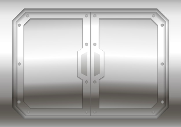 Vector puerta corredera de metal