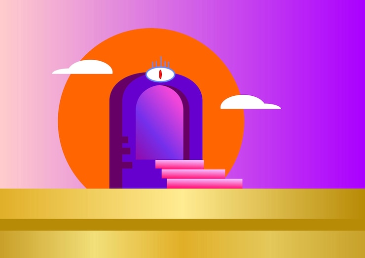 Vector puerta de dimensión a la onda subterránea