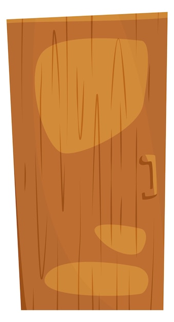 Puerta de madera Elemento de dibujos animados Diseño rural retro