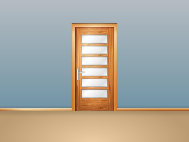 Puertas de madera cerradas