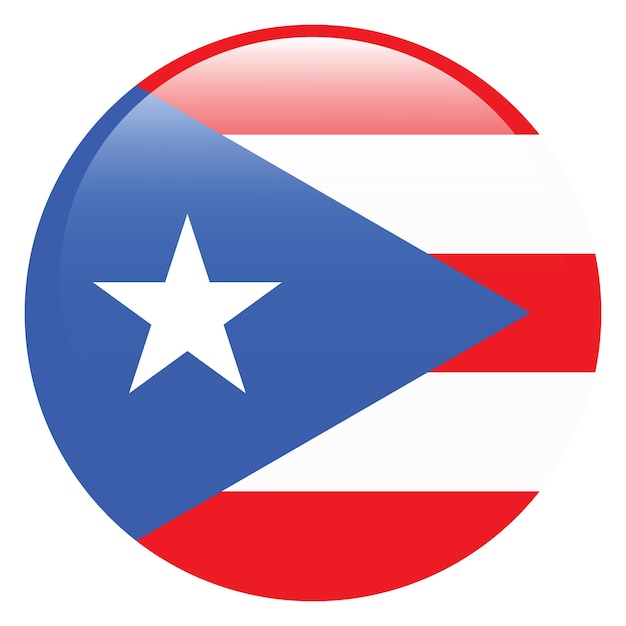 Puerto Rico círculo 3d bandera