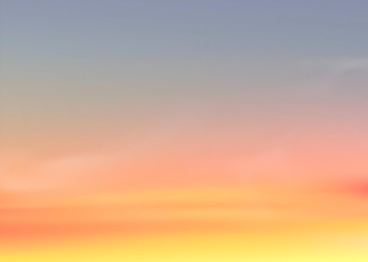 Vector la puesta de sol en el horizonte un cielo colorido