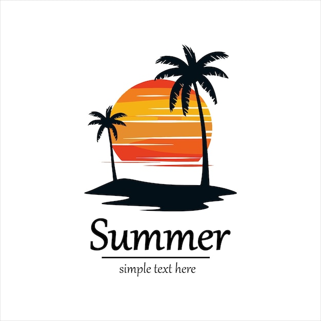 La puesta de sol de las palmeras