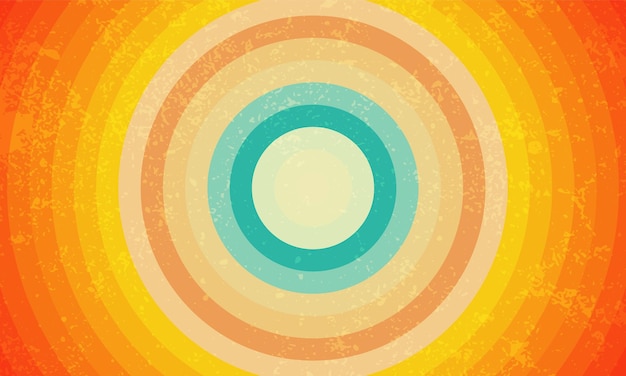 Puesta de sol de verano suave arco iris arte círculo vintage fondo vector diseño