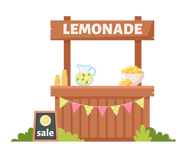 Puesto de limonada Bebida fría de verano