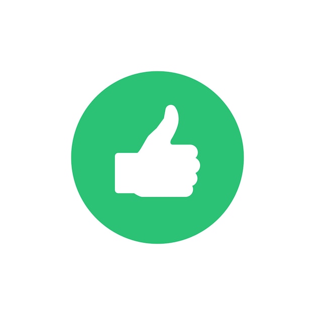 El pulgar hacia arriba como icono Ilustración vectorial