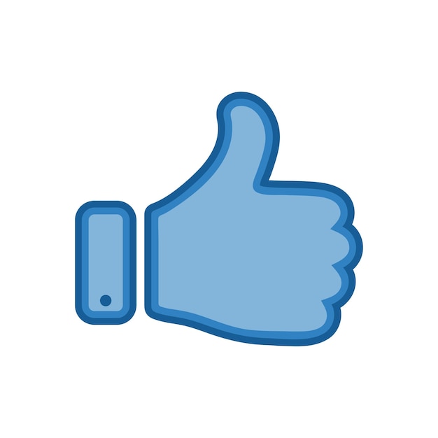 Pulgar arriba icono en diseño plano ilustración vectorial