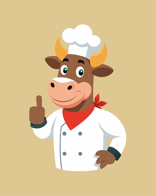 pulgar hacia arriba mascota de la vaca