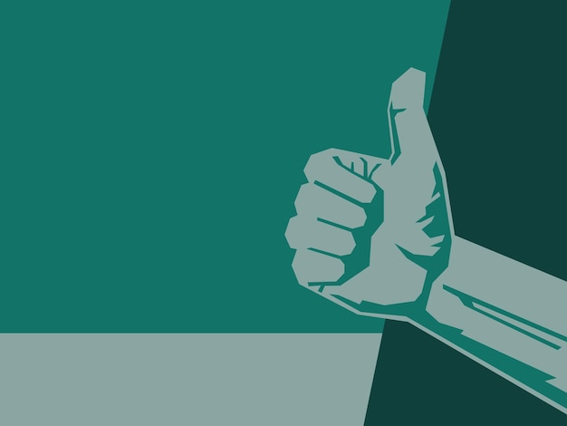El pulgar de la meta Ilustración de diseño relacionada con lo mejor o lo bueno