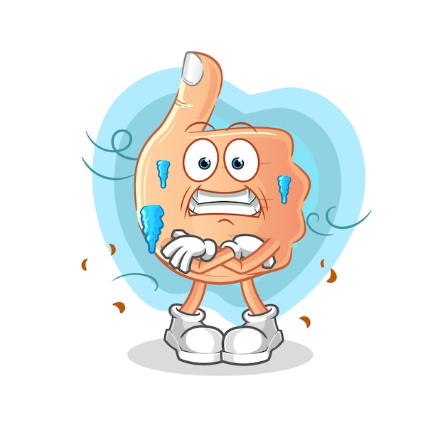 Pulgares arriba ilustración fría. vector de caracteres