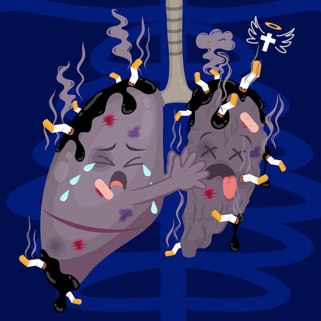 pulmones de fumador