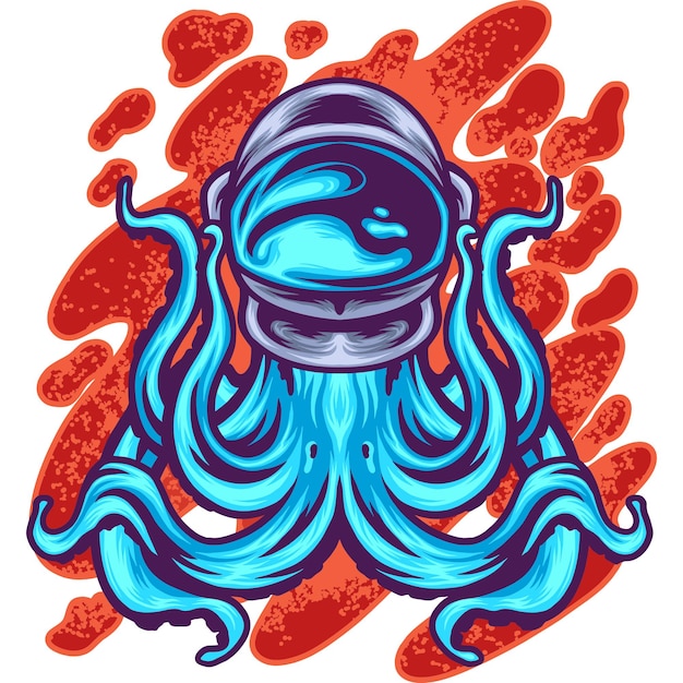 Vector el pulpo astronauta