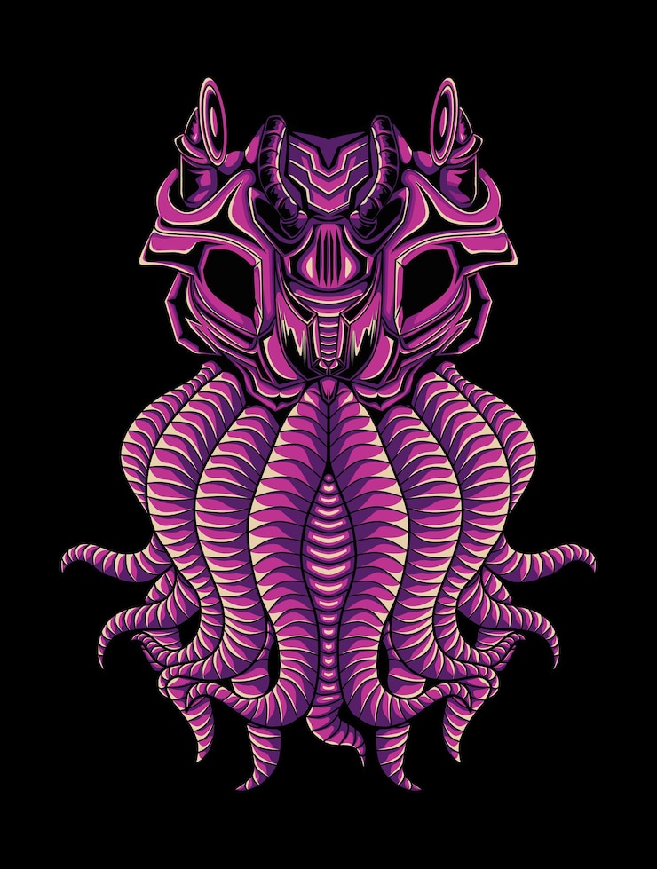 Vector pulpo mecha robótico