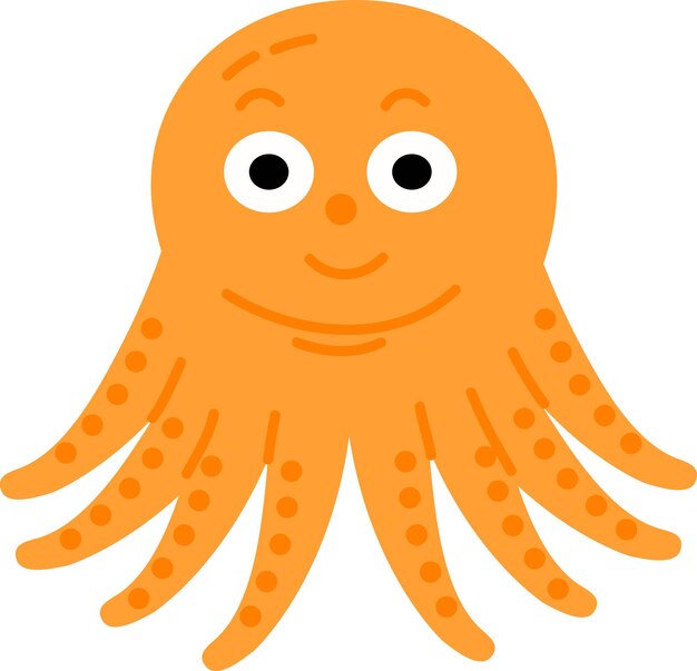 Pulpo de océano estilo dibujado a mano