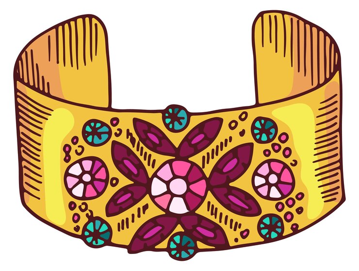 Vector pulseras de oro con piedras preciosas accesorios femeninos de lujo