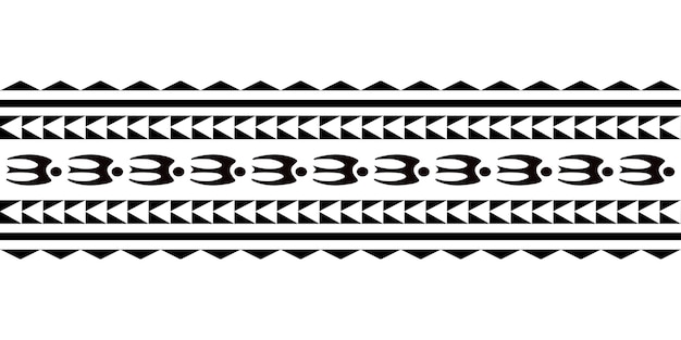 Vector pulseras de tatuaje maoríes polinesias mangas tribales vector de patrón sin costuras
