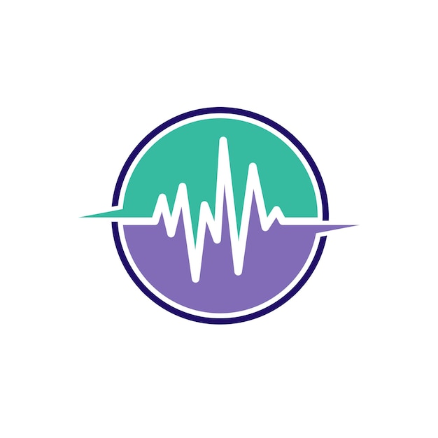 Pulso cardiograma ECG Diseño de la plantilla de la ilustración del logotipo de Medicare