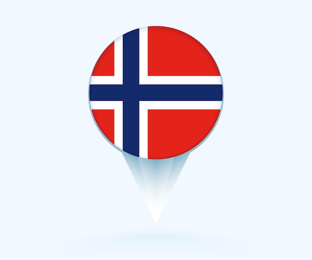 Puntador de mapa con bandera de Noruega