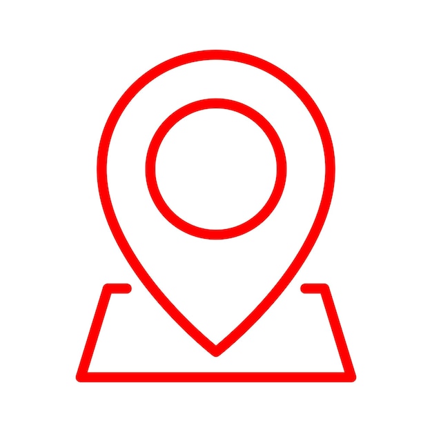 puntero de alfiler. Señal de ubicación del mapa pin. símbolo GPS.