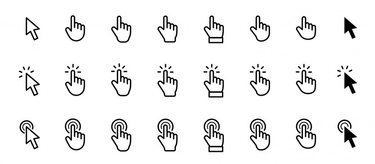 Vector puntero cursor icono del mouse.