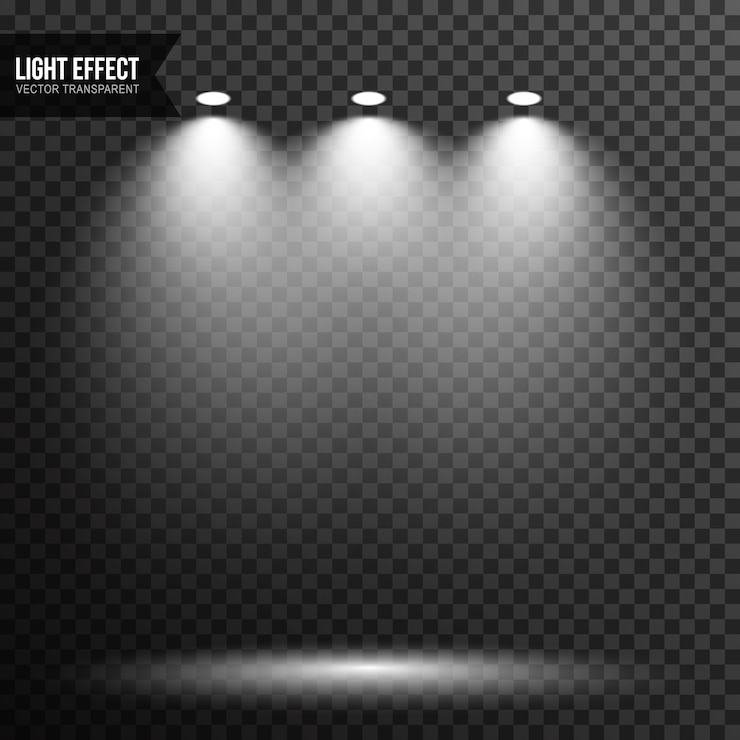 Vector punto luz iluminación etapa vector transparente