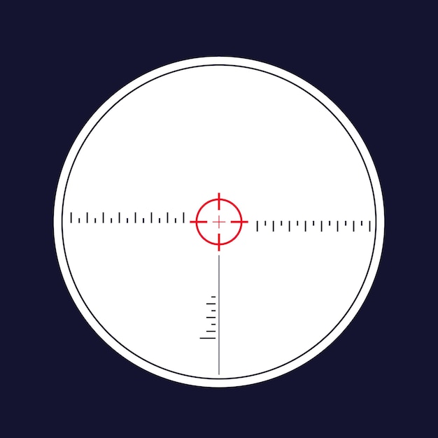 Vector punto de mira del rifle de francotirador, vector