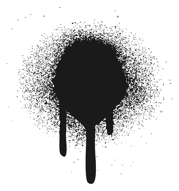 Punto de rociado de tinta líquida de color marrón salpicaduras negras