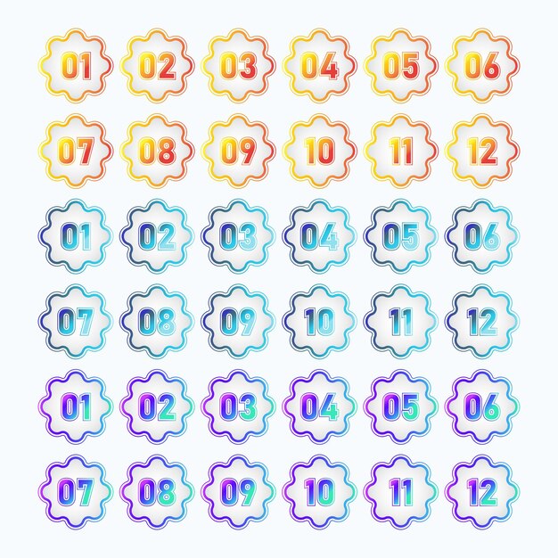 Punto de viñeta de diseño de insignia de color degradado