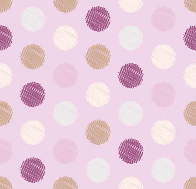 Puntos círculo geométrico transparente sobre fondo de color pastel patrón rosa