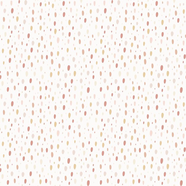 Puntos dibujados a mano de patrones sin fisuras simples Pequeñas formas ovaladas en una paleta de colores pastel sobre un fondo claro Lunares caóticos de fondo para imprimir en productos