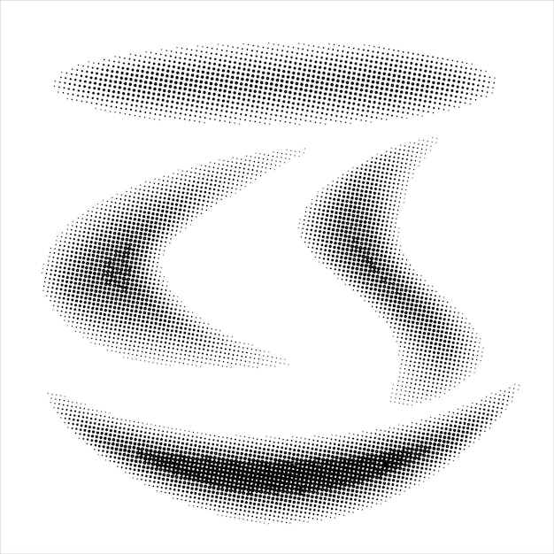 Puntos Elemento de gradiente Grunge cuadrícula de medio tono Vector pixelado retro