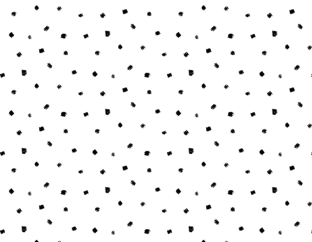Puntos de garabatos de patrón en un fondo transparente círculos negros dibujados a mano Abstracto moderno