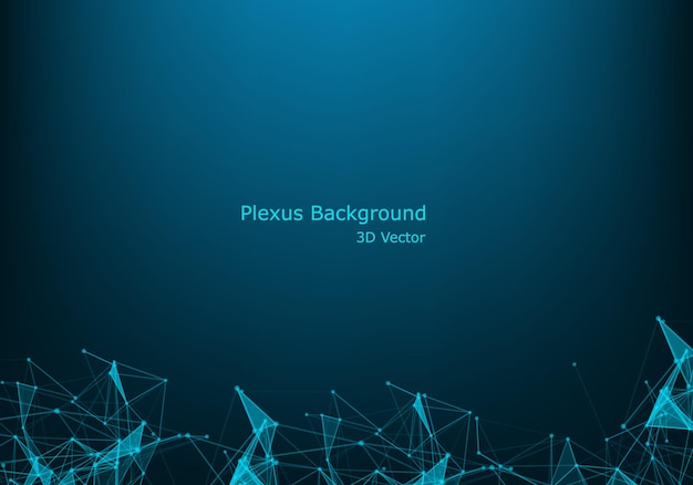 Puntos y líneas de conexión de red Fondo de tecnología Plexus Fondo de Big data Ilustración