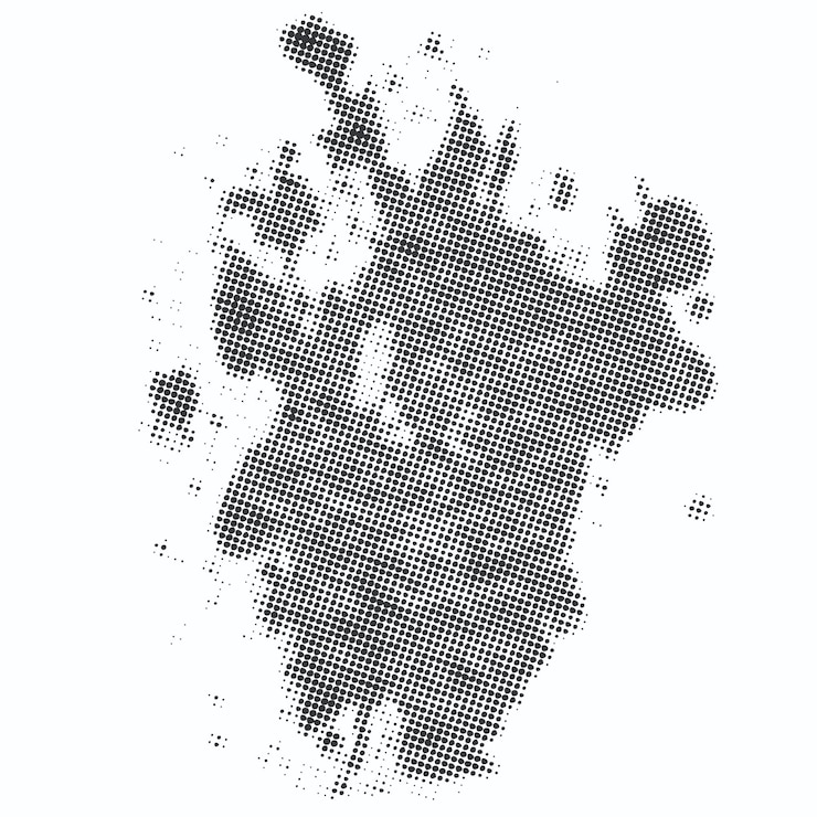 Vector puntos de medio tono sin costuras fondo vectorial abstracto o textura para plantilla de diseño negro amp blanco