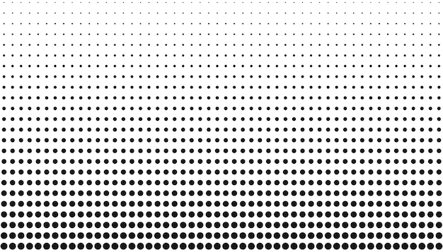 Puntos de medio tono negro y blanco gradiente vertical