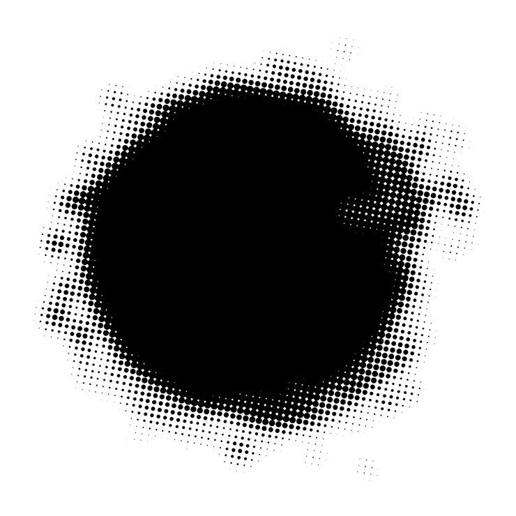 Vector puntos de medio tono negro