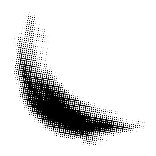 Puntos de medio tono negro